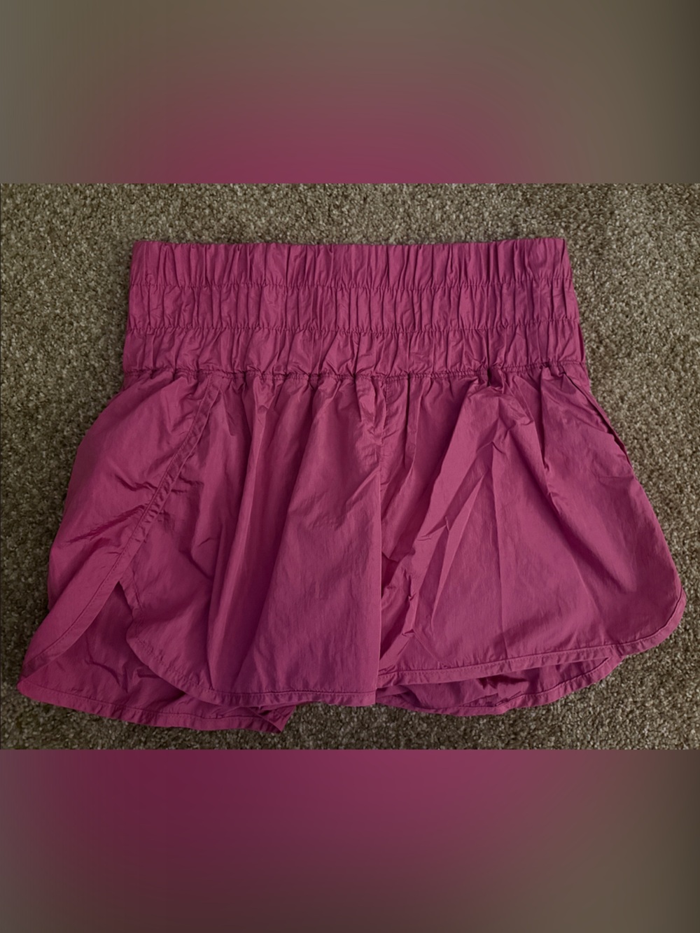 FP Movement Women's Magenta Elastic Waist Athletic Shorts